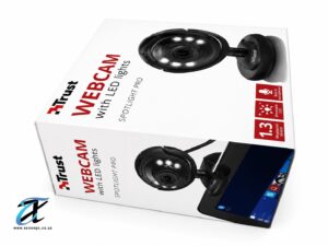 Trust Spotlight Pro 1.3MP USB Webcam with Dimmable LED Lights & Built-in Microphone | New