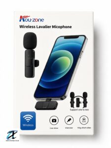 Hou-Zone Wireless Lavalier Microphone for iPhone | Plug & Play Lightning Mini Lapel Mic for Vlogging, Interviews & Live Streaming