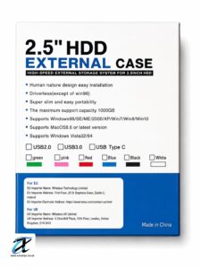 2.5" USB 3.0 SATA External HDD/SSD Enclosure | Tool-Free Portable Hard Drive Case | 5Gbps | Black