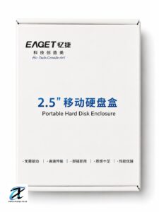 EAGET 2.5" USB 3.0 SATA External HDD/SSD Enclosure | Tool-Free Portable Hard Drive Case | USB-C to USB-A | 5Gbps