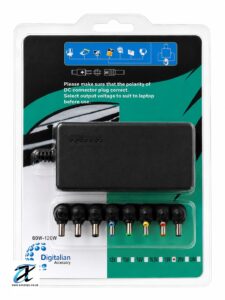 Universal 96W Laptop Charger | Adjustable AC Power Adapter | 8 DC Tips | 12V–24V Compatible