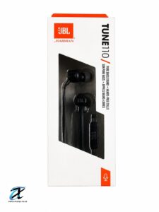 JBL Tune 110 In-Ear Wired Earphones with Microphone | Pure Bass Sound | 3.5mm Headset - Black