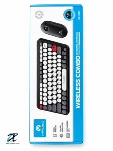 Mikuso KB-C027 Retro Wireless Keyboard & Mouse Combo | 2.4GHz USB | 78-Key Compact Keyboard | 1200 DPI