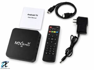 MXQ Pro 5G Android TV Box 4K Ultra HD – Quad-Core Smart TV Streaming Media Player with Wi-Fi, HDMI & USB