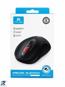 Mikuso MOS-W115 Rechargeable Wireless Bluetooth Mouse | Dual Mode 2.4GHz + Bluetooth 5.0 | 800/1200/1600 DPI