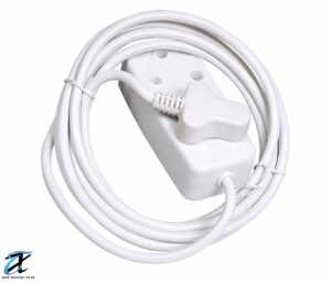 2-Way Extension Cord 3M | South African 3-Pin Power Extension Lead | White
