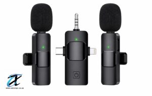 Wireless Lavalier Microphone for iPhone, USB-C & 3.5mm | Dual Clip-On Mic | Plug & Play | Noise Reduction