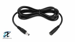 DC Male to Female Power Extension Cable | 5.5mm x 2.1mm DC Extension Lead | CCTV, LED & Router Power Cable