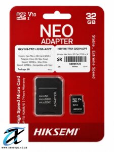HIKSEMI NEO 32GB MicroSD Card V10 Class 10 UHS-I + SD Adapter