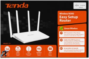 Tenda F3 Wireless N300 WiFi Router – 300Mbps Easy Setup 4-Port Router