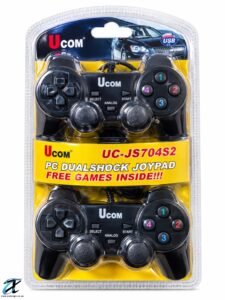 UCOM UC-JS704S2 PC Dual Shock Game Controller – 2 Player USB Joypad with Vibration
