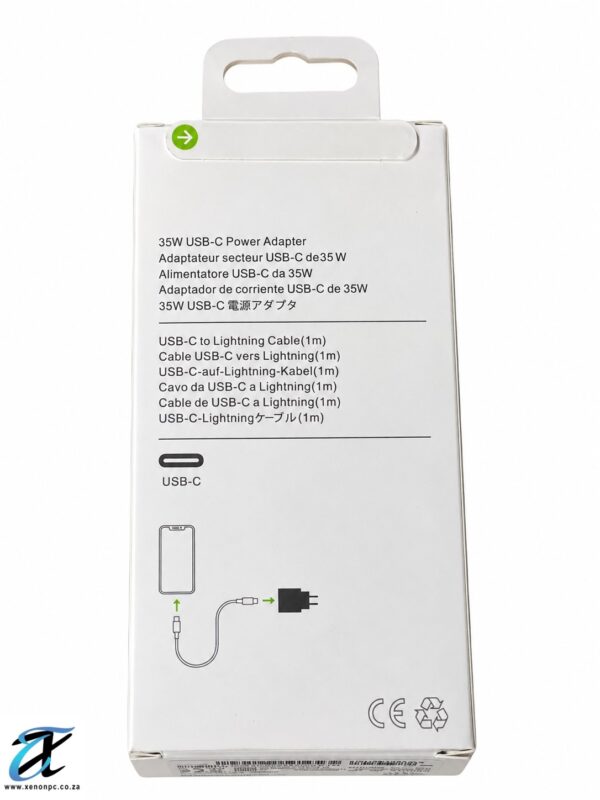 35W USB-C Adapter and Cable Packaging 35W USB-C Adapter and Cable Packaging