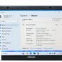 ASUS Laptop Display Showing Windows Settings