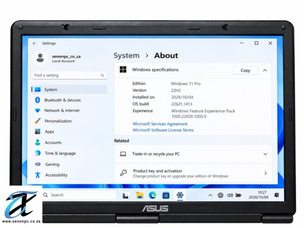 ASUS Laptop Showing Windows 11 Settings ASUS Laptop Showing Windows 11 Settings