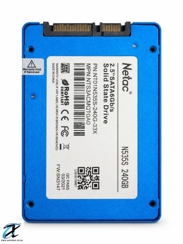 Blue Netac SSD Product Photo Blue Netac SSD Product Photo