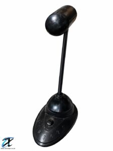 Desktop Computer Microphone with Adjustable Stand | Black Table Microphone