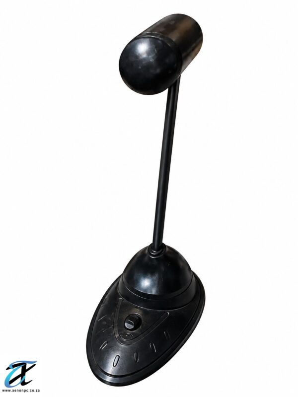 Isolated Black Desktop Microphone Device Isolated Black Desktop Microphone Device