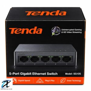 Tenda SG105 5-Port Gigabit Ethernet Switch | 10/100/1000Mbps | Plug & Play